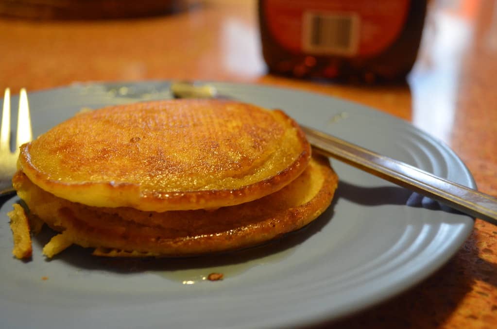photo of pancakes stacked on plate