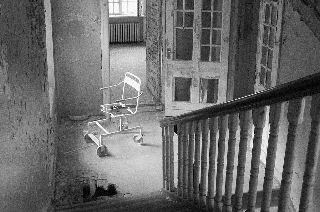 photo of abandoned mental hospital