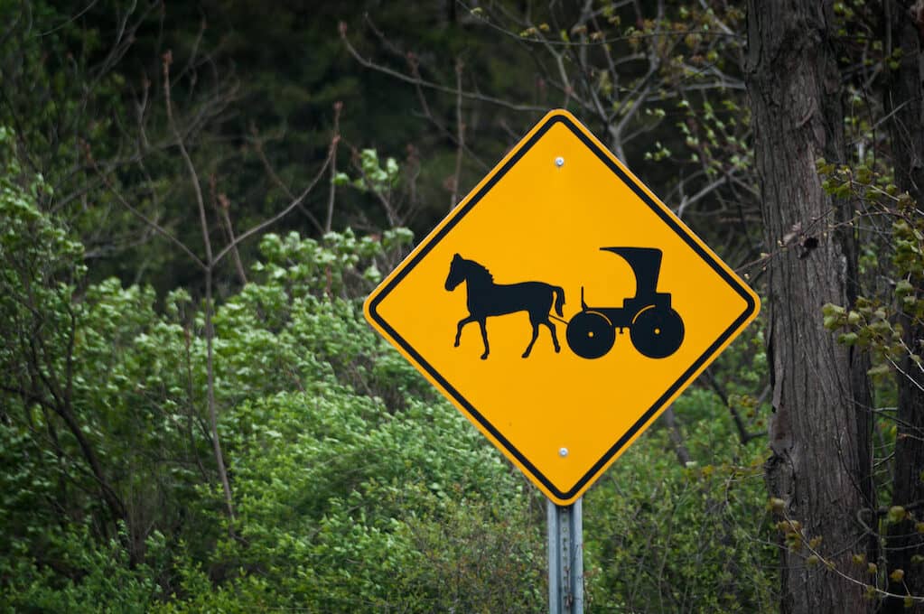 photo of Amish street sign
