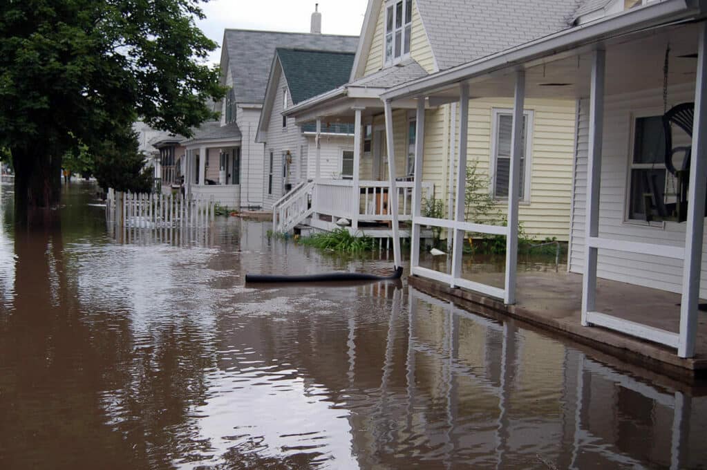 photo of flooded neighborhood