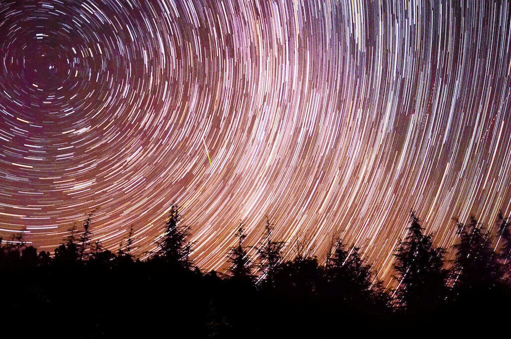 photo of star trails