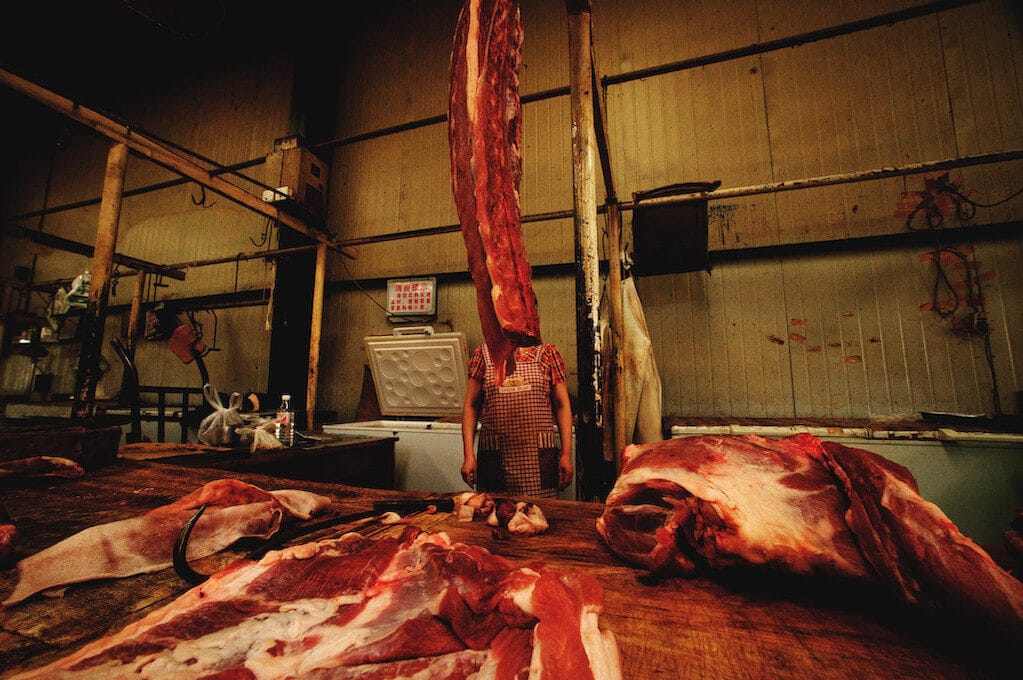 photo of butcher scene