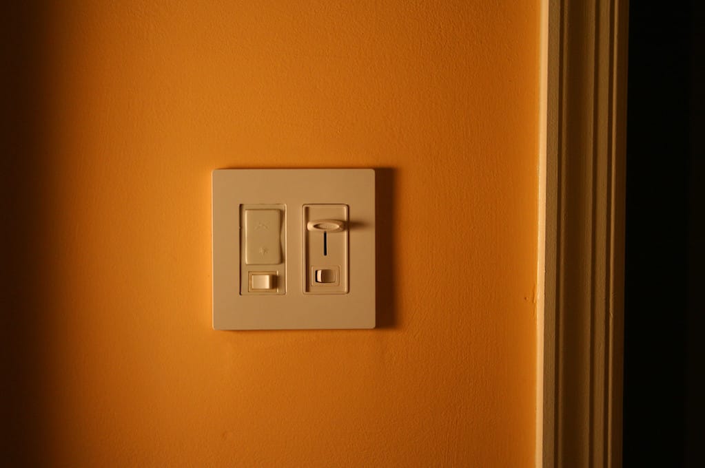 photo of a light switch