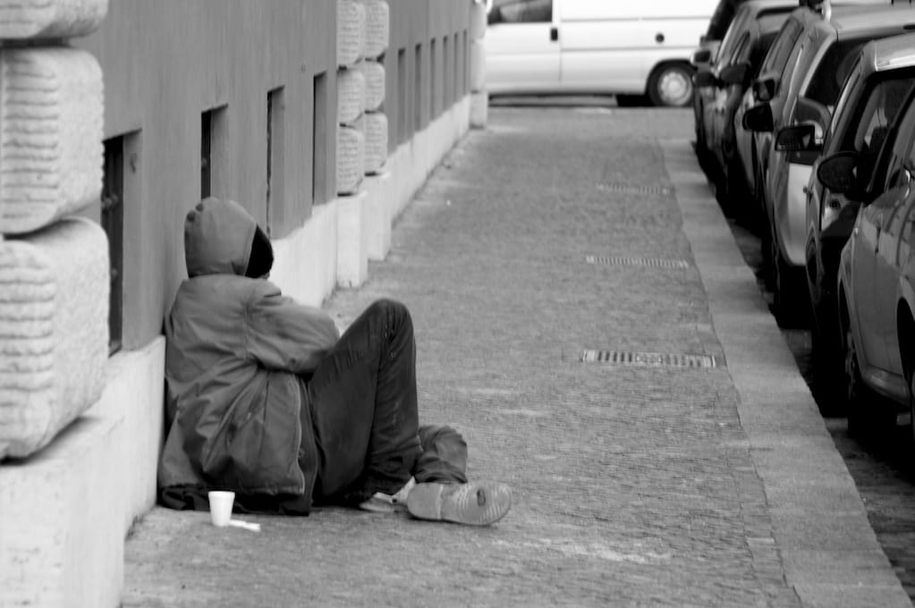 photo of homeless person