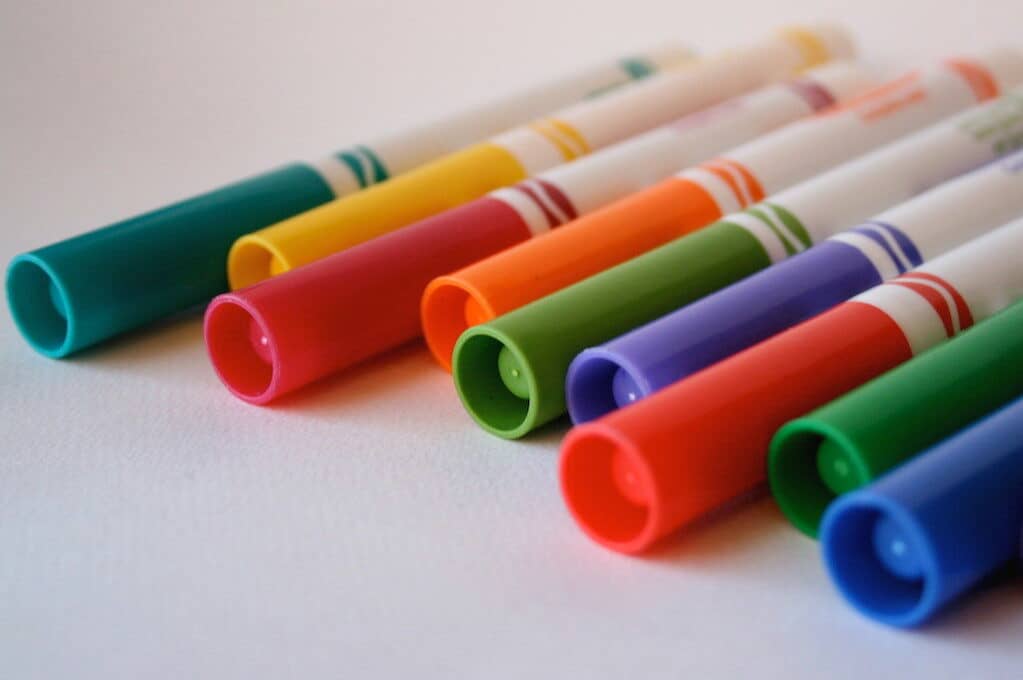 photo of colored markers