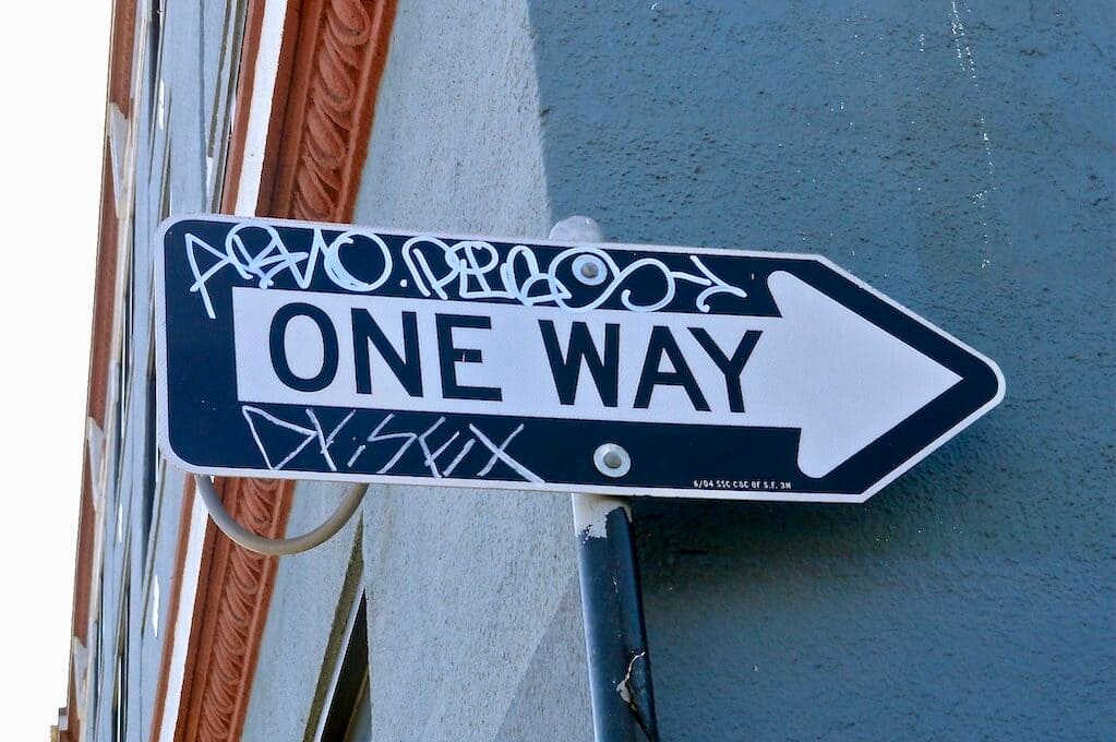 photo of One Way sign