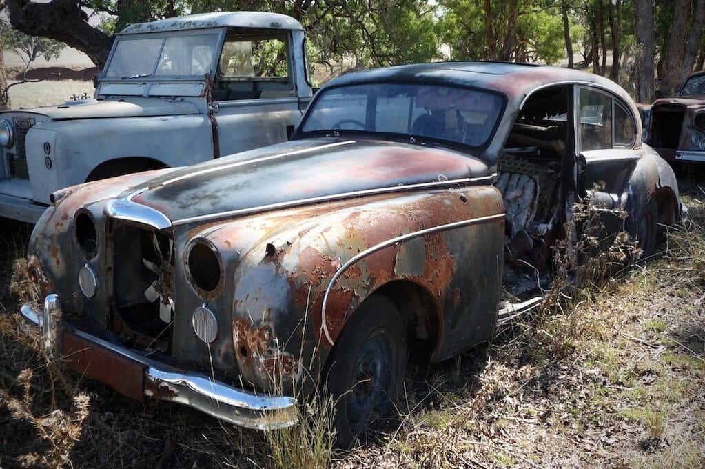photo of old abandoned car