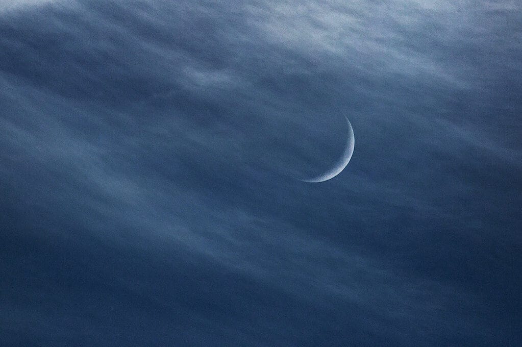 photo of crescent moon
