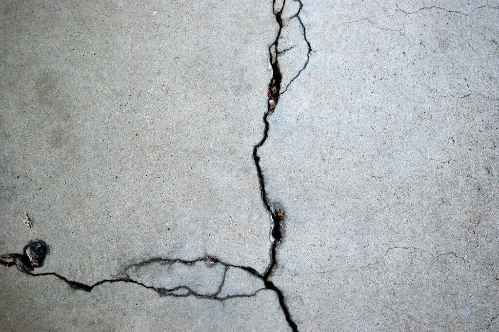 photo of crack in sidewalk