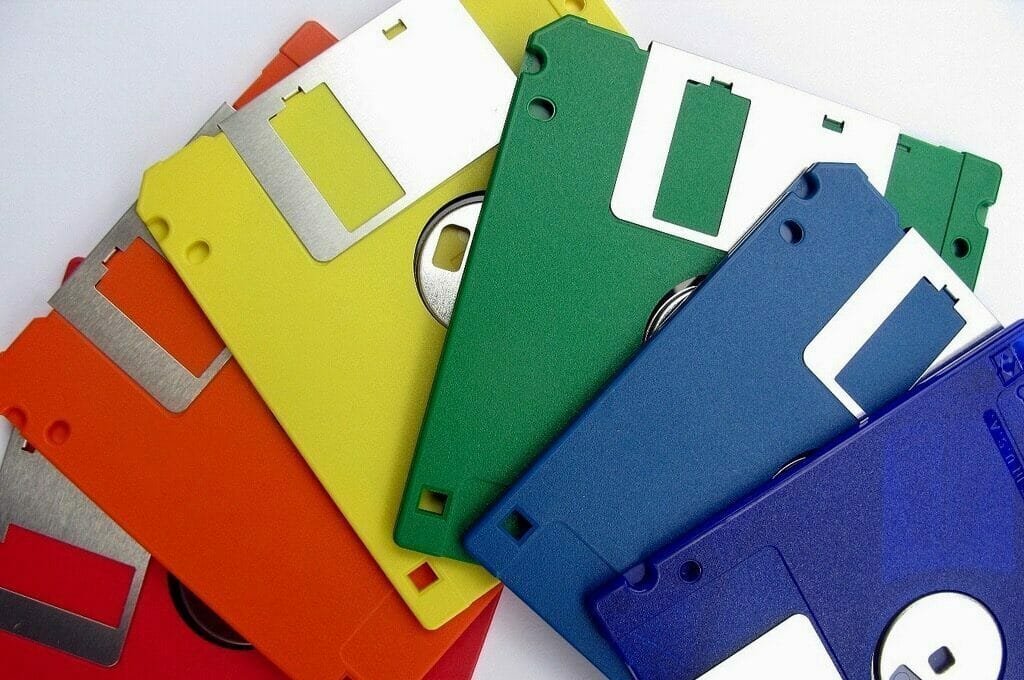 photo of diskettes