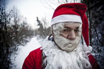 photo of man wearing Santa suit