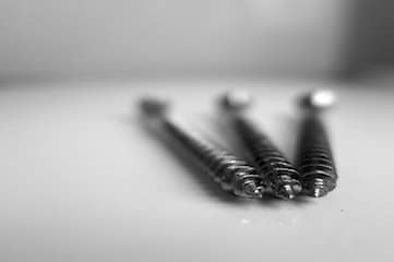 photo of three screws