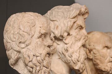 Busts of Greek philosophers